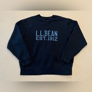 L.L. Bean Men's Dark Blue Crewneck Sweater Size Large